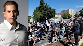 איתמר אביטן מנכל איגוד עובדי הקולנוע והטלוויזיה, צילום: מחאת עובדי התרבות ויח"צ